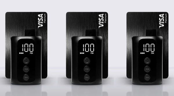 Verdens mindste elektriske cykelpumpe med digitalt display