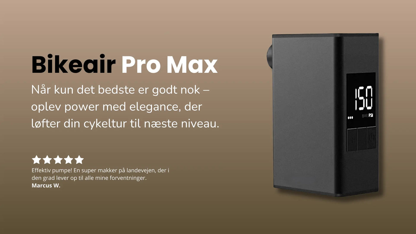 Bikeair Pro Max - elektrisk cykelpumpe, kombinerer power og elegance med topanmeldelse fra Marcus W.
