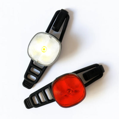 Bikeair Mini Lights monteret på gummi-monteringsstrop med magnet